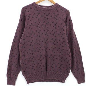 Vintage Motto Red Dot Crewneck Sweatshirt Red Pullover All Over Print Size XL